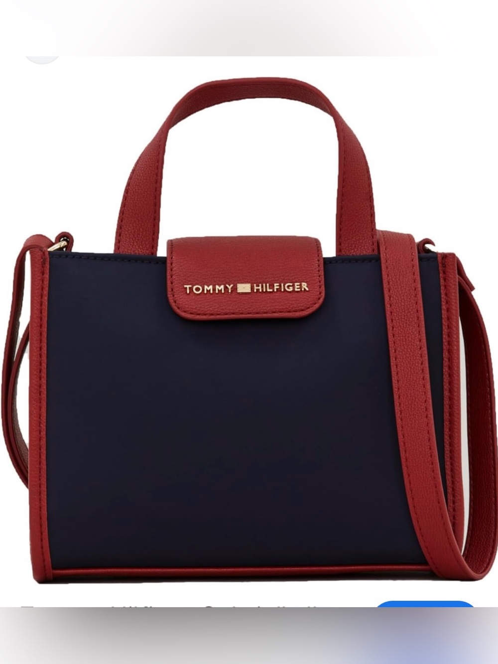 NEW! Tommy Hilfiger Gabriella Micro Crossbody Blue & Red Bag NWOT
